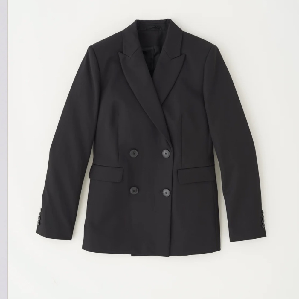 KOTN Women's Black Double-Breasted Tailored Blazer